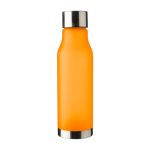 Mattierte RPET-Flasche mit Kappe und Boden aus Edelstahl, 600 ml farbe orange erste Ansicht