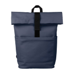 PU-Laptop-Rucksack mit Front- und Seitentasche, 15'' farbe blau erste Ansicht