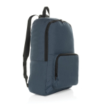 Leichter faltbarer Rucksack aus RPET mit Frontfach farbe marineblau