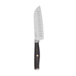 Santoku-Messer aus recyceltem Edelstahl und Holz, Klinge 14 cm farbe silber