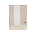 Weiche und bequeme Polilana®-Decke mit klassischem Streifenmuster farbe beige