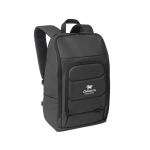 Wasserdichter RPET-Rucksack für PC mit Reflektor, 16” farbe schwarz Ansicht mit Logo 1