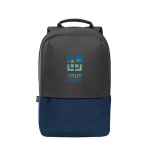 Diebstahlsicherer Laptop-Rucksack aus recyceltem Polyester, 15,6” Ansicht mit Druckbereich