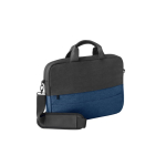 PC-Tasche aus recyceltem Polyester mit Trolley-Gurt, 15” farbe blau