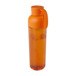 Flasche aus recyceltem Kunststoff mit Silikongriff, 600 ml farbe orange