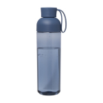 Flasche aus recyceltem Kunststoff mit Silikongriff, 600 ml farbe marineblau zweite Vorderansicht