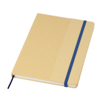 Liniertes Notizbuch mit Deckel aus recyceltem Karton, A5 farbe marineblau