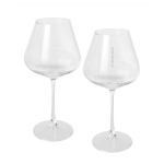 Set mit zwei eleganten Weingläsern mit breitem Boden, 680 ml Ansicht mit Druckbereich