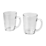 Set mit zwei Teegläsern aus Glas, Fassungsvermögen 310 ml farbe transparent