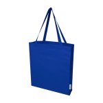 Tasche aus recycelter Baumwolle mit langen Griffen, 140 g/m2 farbe köngisblau