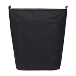 Tote Bag für Laptop aus recyceltem Polyester, 15,6” farbe schwarz dritte Vorderansicht