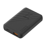 Powerbank mit 2 Anschlüssen und FastCharge, 5.000 mAh farbe schwarz vierte Ansicht