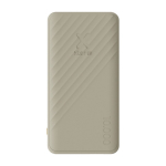 Schnelllade-Powerbank mit FastCharge-Technologie, 10.000 mAh farbe sandbraun zweite Vorderansicht