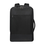 Robuster Laptop-Rucksack aus recyceltem Polyester, 17” farbe schwarz zweite Vorderansicht