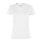 Sport-Damen-Shirt aus recyceltem Polyester, 100 g/m², Roly farbe weiß