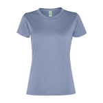 Sport-Damen-Shirt aus recyceltem Polyester, 100 g/m², Roly farbe blaugrau