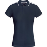 Damen-Kurzarm-Polo aus Polyester, 140 g/m2, Roly farbe marineblau