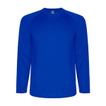 Langarm-Sportshirt aus Polyester für Herren, 150 g/m2, Roly farbe blau