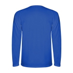 Langarm-Sportshirt aus Polyester für Herren, 150 g/m2, Roly farbe blau zweite Rückansicht