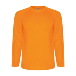 Langarm-Sportshirt aus Polyester für Herren, 150 g/m2, Roly farbe neonorange