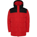 Unisex-Kapuzenjacke im Daunenstil aus Polyester, Roly farbe rot