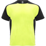 Unisex-Kurzarm-Sportshirt aus Polyester, 140 g/m2, Roly farbe neongelb