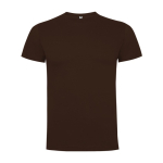 Kurzarm-T-Shirt aus Baumwolle für Herren, 165 g/m2, Roly farbe dunkelbraun