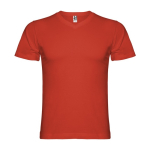 Kurzarm-T-Shirt aus Baumwolle für Herren, 155 g/m2, Roly farbe rot