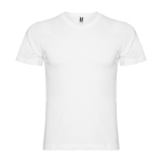 Kurzarm-T-Shirt aus Baumwolle für Herren, 155 g/m2, Roly farbe weiß