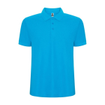 Herren-Piqué-Polo aus Materialmix, 190 g/m2, Roly farbe türkis