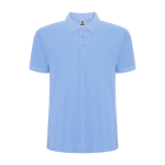 Herren-Piqué-Polo aus Materialmix, 190 g/m2, Roly farbe hellblau