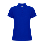 Damen-Piqué-Polo aus Baumwolle und Polyester, 190 g/m2, Roly farbe blau