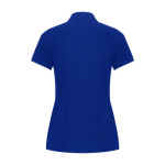 Damen-Piqué-Polo aus Baumwolle und Polyester, 190 g/m2, Roly farbe blau zweite Rückansicht