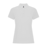 Damen-Piqué-Polo aus Baumwolle und Polyester, 190 g/m2, Roly farbe weiß