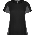 Damen-Sportshirt aus Polyester, 140 g/m2, Roly farbe schwarz