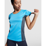 Damen-Sportshirt aus Polyester, 140 g/m2, Roly farbe türkis Lifestyle-Bild