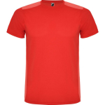 Unisex-Kurzarm-Sportshirt aus Polyester, 130 g/m2, Roly farbe rot