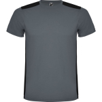 Unisex-Kurzarm-Sportshirt aus Polyester, 130 g/m2, Roly farbe dunkelgrau