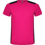 Unisex-Kurzarm-Sportshirt aus Polyester, 130 g/m2, Roly farbe pink