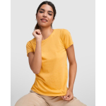 Damen-Shirt aus Baumwolle und Polyester, 150 g/m2, Roly farbe dunkelgelb Lifestyle-Bild