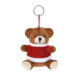 Weihnachts-Schlüsselanhänger mit Teddybär als Weihnachtsmann farbe rot erste Ansicht