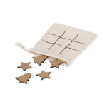 Tic-Tac-Toe-Spiel mit weihnachtlichen Figuren aus Kork zweite Ansicht