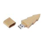 USB-Stick aus Holz in Tannenbaum-Form mit Kappe, 16 GB dritte Ansicht