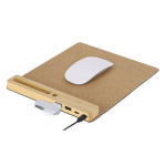 Mousepad aus Kork mit Handy- und Stiftehalter dritte Ansicht