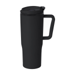 Becher aus recyceltem PP mit ergonomischem Griff, 800 ml farbe schwarz erste Ansicht