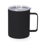 Thermotasse aus Edelstahl mit Gummibeschichtung, 400 ml farbe schwarz erste Ansicht