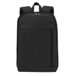 Erweiterbarer Laptop-Rucksack aus PU und Polyester, 15'' farbe schwarz erste Ansicht