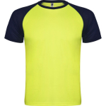 Kurzarm-Unisex-Sportshirt aus Polyester, 140 g/m2, Roly farbe neongelb