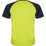 Kurzarm-Unisex-Sportshirt aus Polyester, 140 g/m2, Roly farbe neongelb zweite Rückansicht