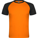 Kurzarm-Unisex-Sportshirt aus Polyester, 140 g/m2, Roly farbe neonorange